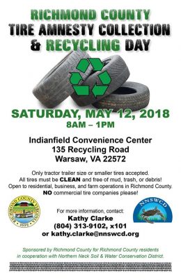 Richmond County Tire Amnesty Collection and Recycling Day