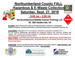 Northumberland County FALL Hazardous Household Waste Collection