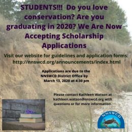 NN Soil and Water Conservation District Scholarship Deadline March 13