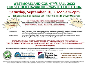 Westmoreland County Fall Household Hazardous Waste Collection