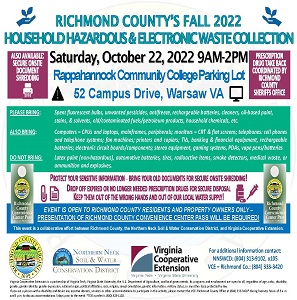 Richmond County Fall 2022 Household Hazardous & E-Waste Collection