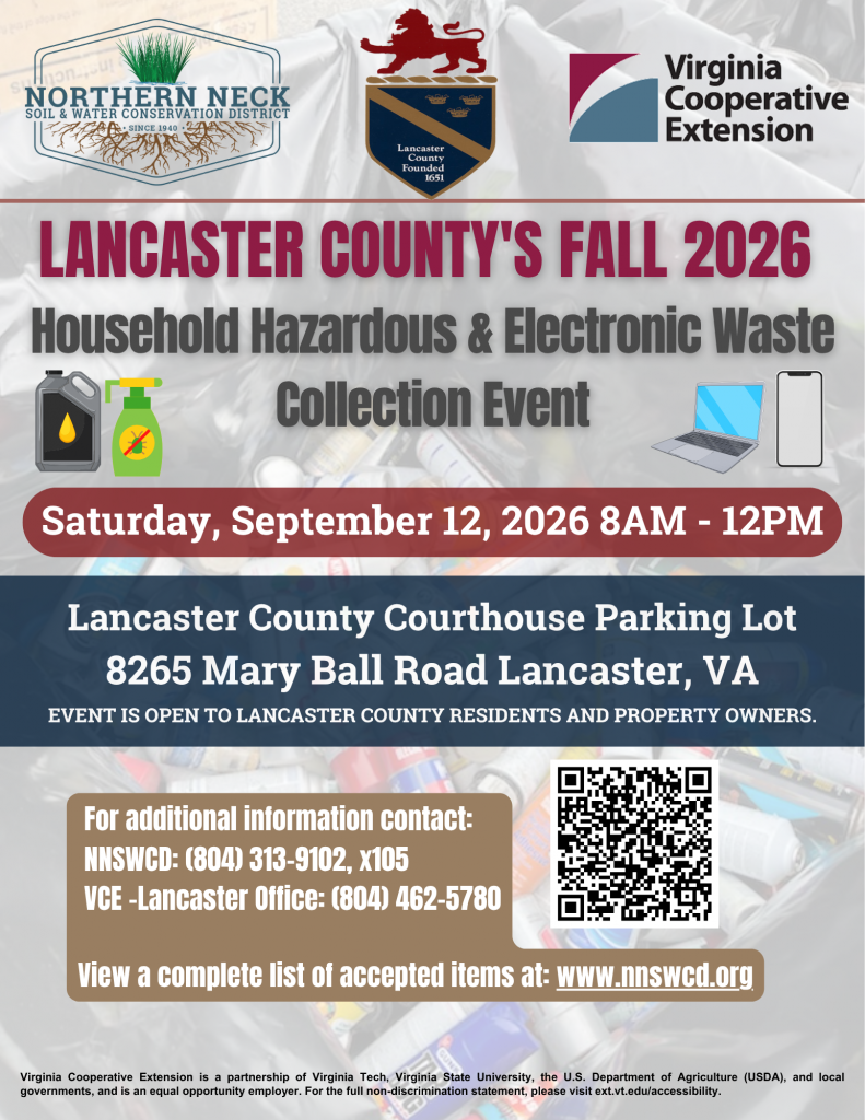 Lancaster HHW flyer with dates and times.